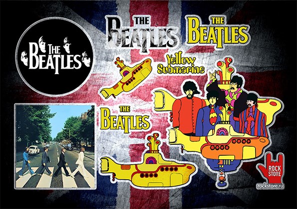 Стикерпак (Набор наклеек) Beatles#1 - фото 270018