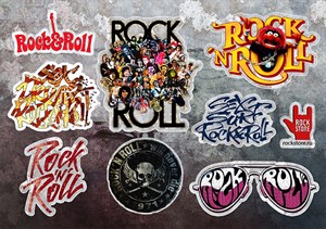 Стикерпак (Набор наклеек) Rock`n`roll#2